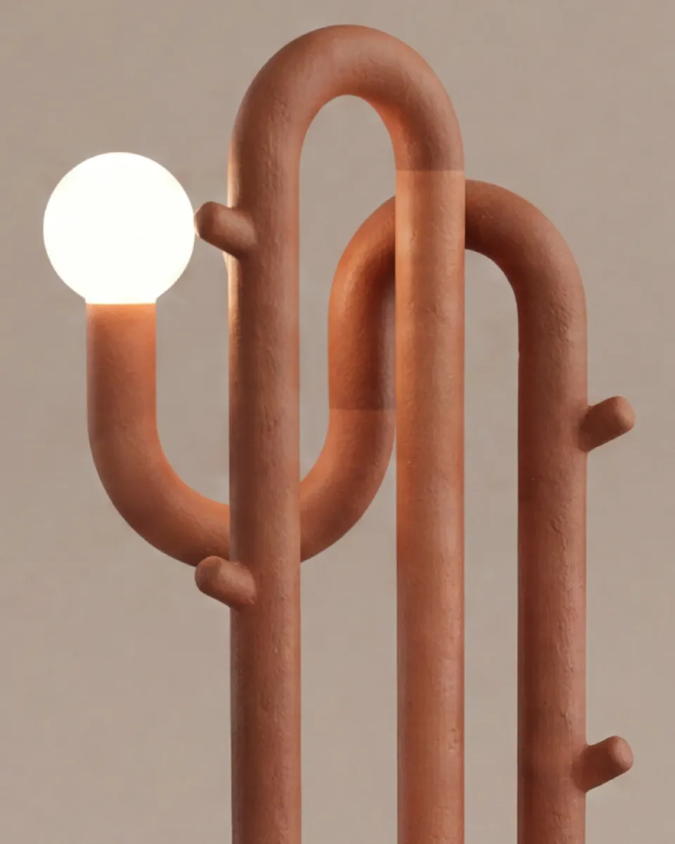 Twine Hanger Floor Lamp, view 3